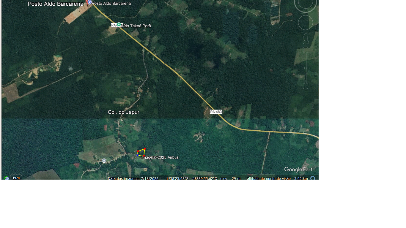 Vendo área com 70.000 m², entre o Trevo do Peteca e o Trevo da Alça Viária - Barcarena - Pará